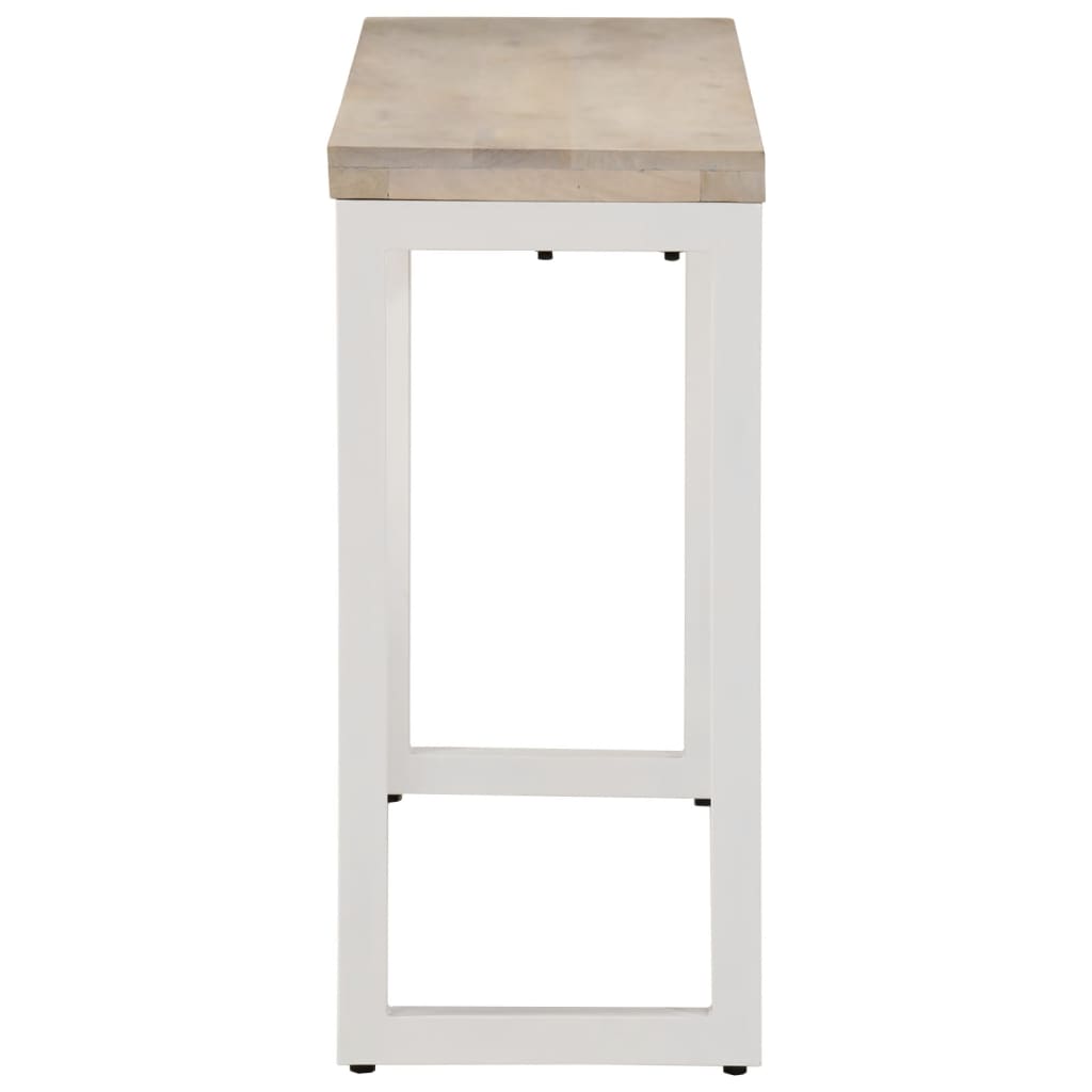 Konsolbord brun 110x35x76 cm massivt mangoträ och järn