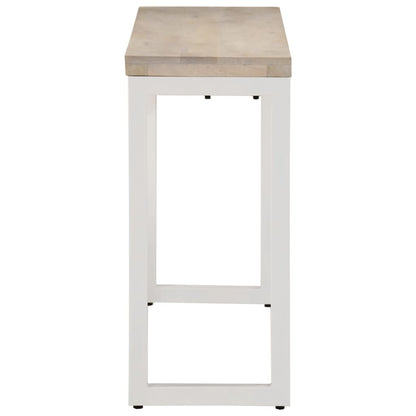 Konsolbord brun 110x35x76 cm massivt mangoträ och järn