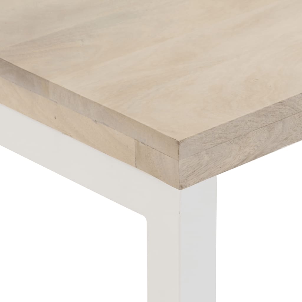 Konsolbord brun 110x35x76 cm massivt mangoträ och järn
