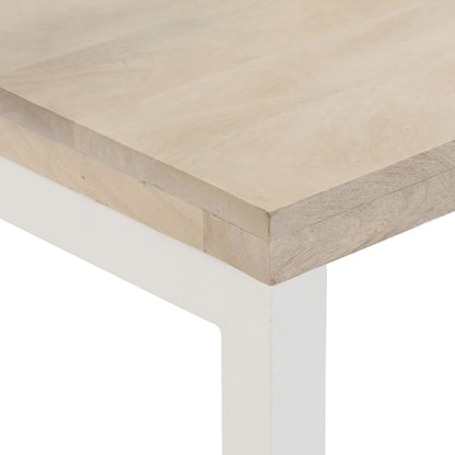 Konsolbord brun 110x35x76 cm massivt mangoträ och järn