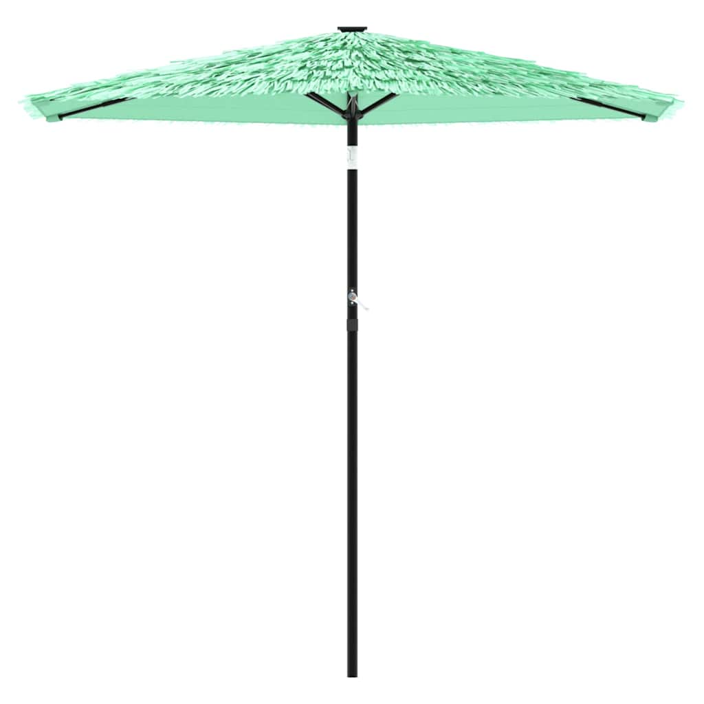 Trädgårdsparasoll med stålstång grön 268x268x226 cm