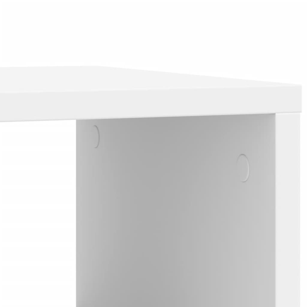 Sidobord med hjul vit 50x30x55 cm konstruerat trä