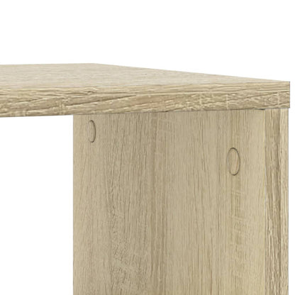Sidobord med hjul sonoma-ek 50x30x55,5 cm konstruerat trä