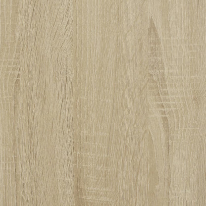 Sidobord med hjul sonoma-ek 50x30x55,5 cm konstruerat trä