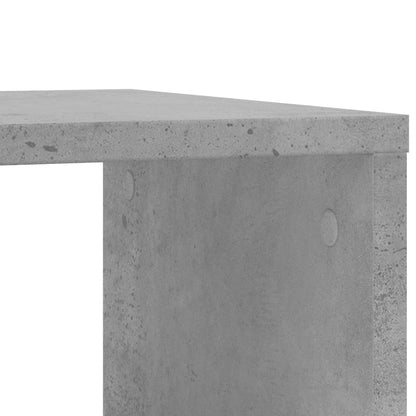 Sidoskåp med hjul betonggrå 50x30x55 cm konstruerat trä