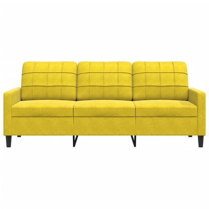 3-sitssoffa gul 180 cm sammet