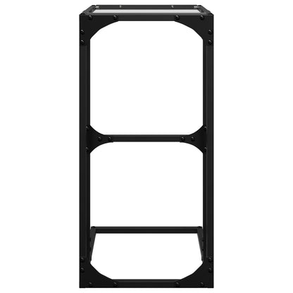 Sidobord med transparent glasskiva 40x30x61,5 cm stål