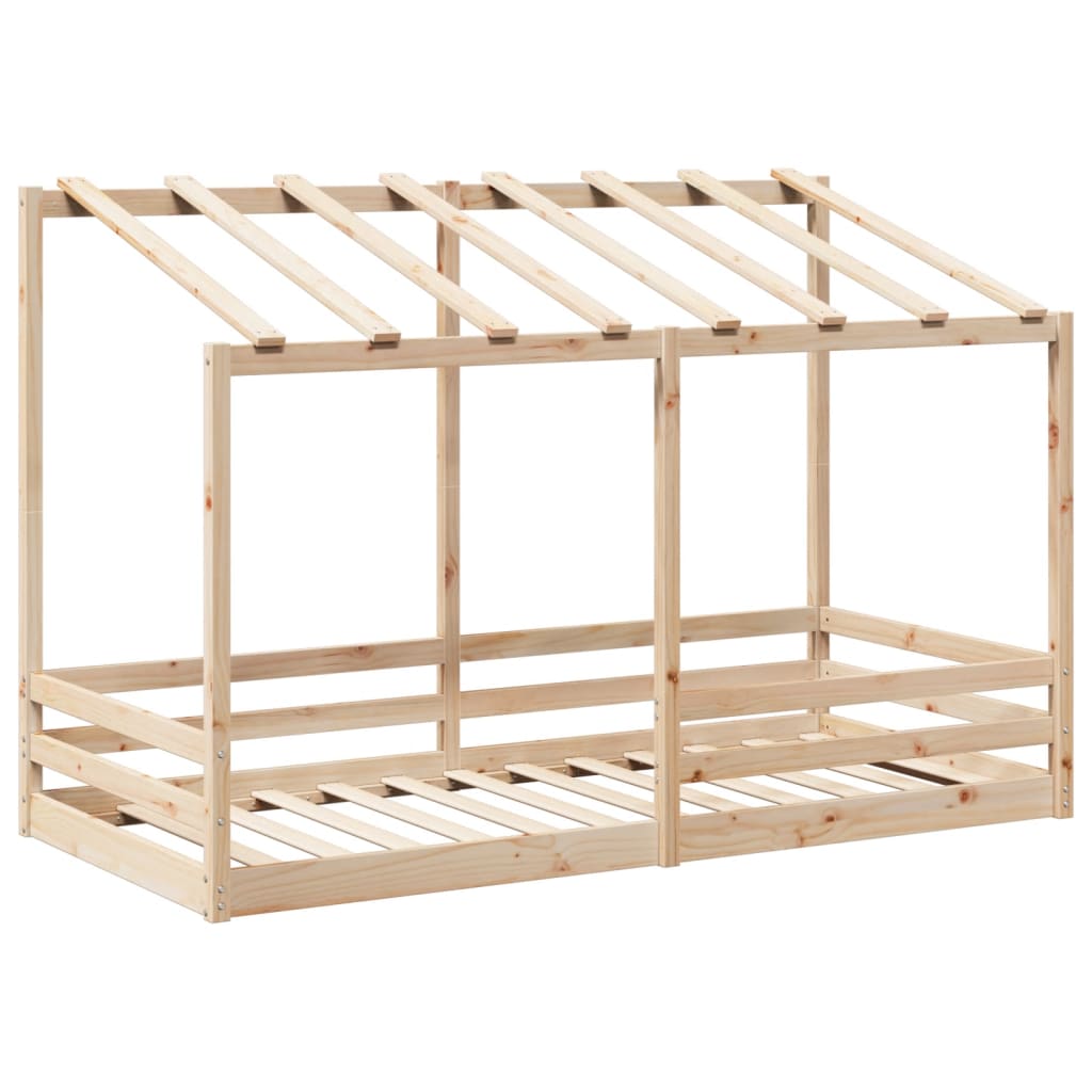 Barnsäng med tak 100x200 cm massiv furu