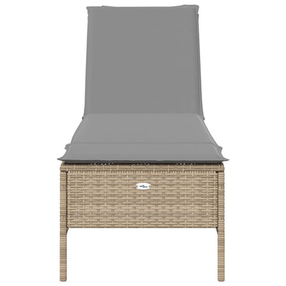 Solsängar med dynor set 3 delar beige konstrotting