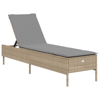 Solsängar med dynor set 3 delar beige konstrotting