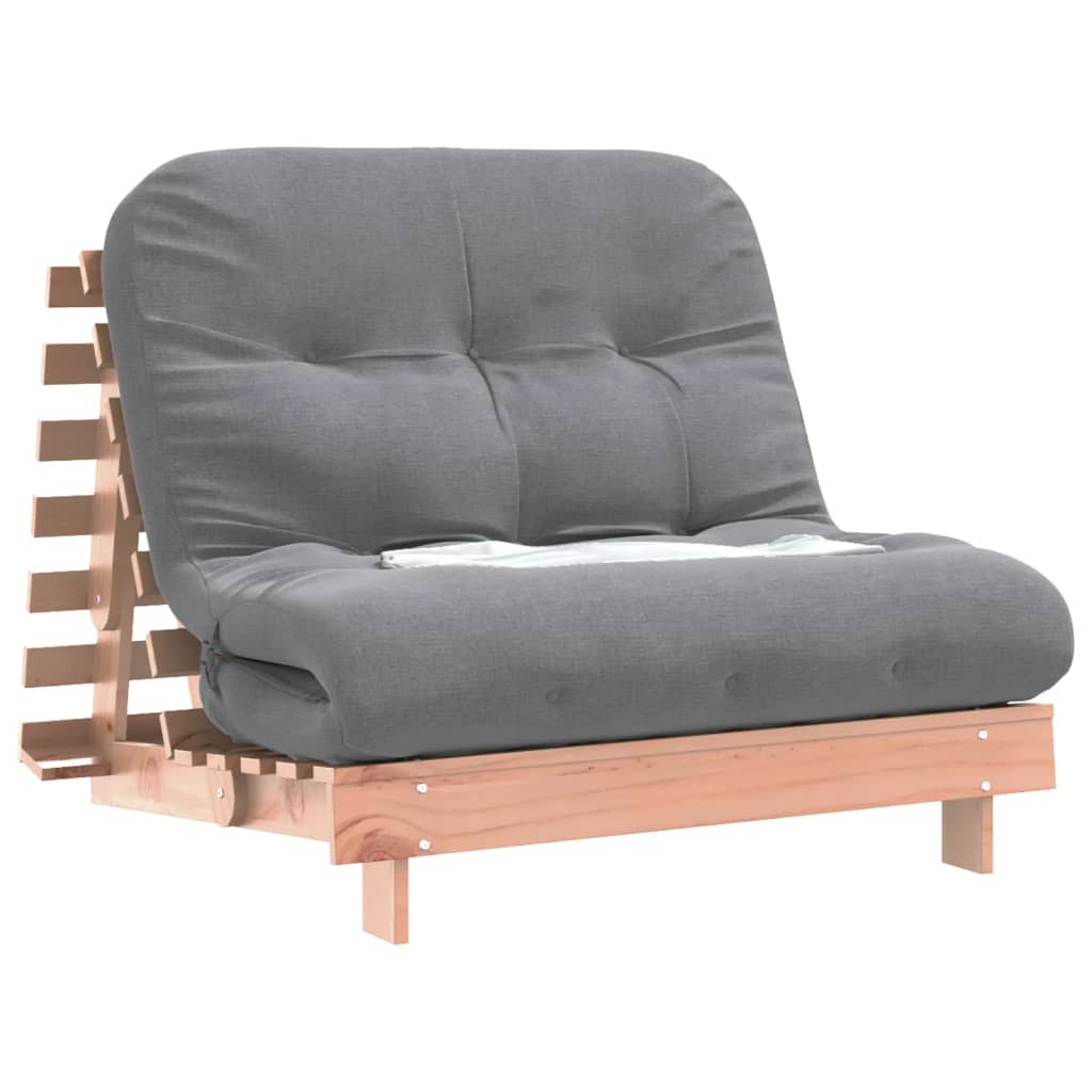 Futonbäddsoffa med madrass 100x206x11 cm massivt douglasträ