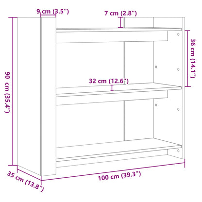 Konsolbord grå sonoma 100x35x90 cm konstruerat trä