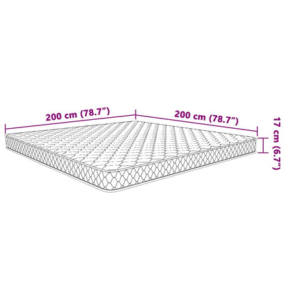 Memoryskummadrass vit 200x200x17 cm