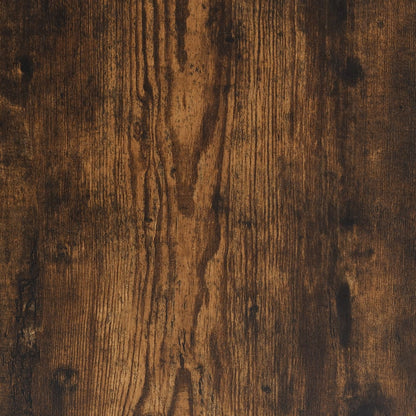 Bokhylla rökfärgad ek 102x32x102 cm konstruerat trä