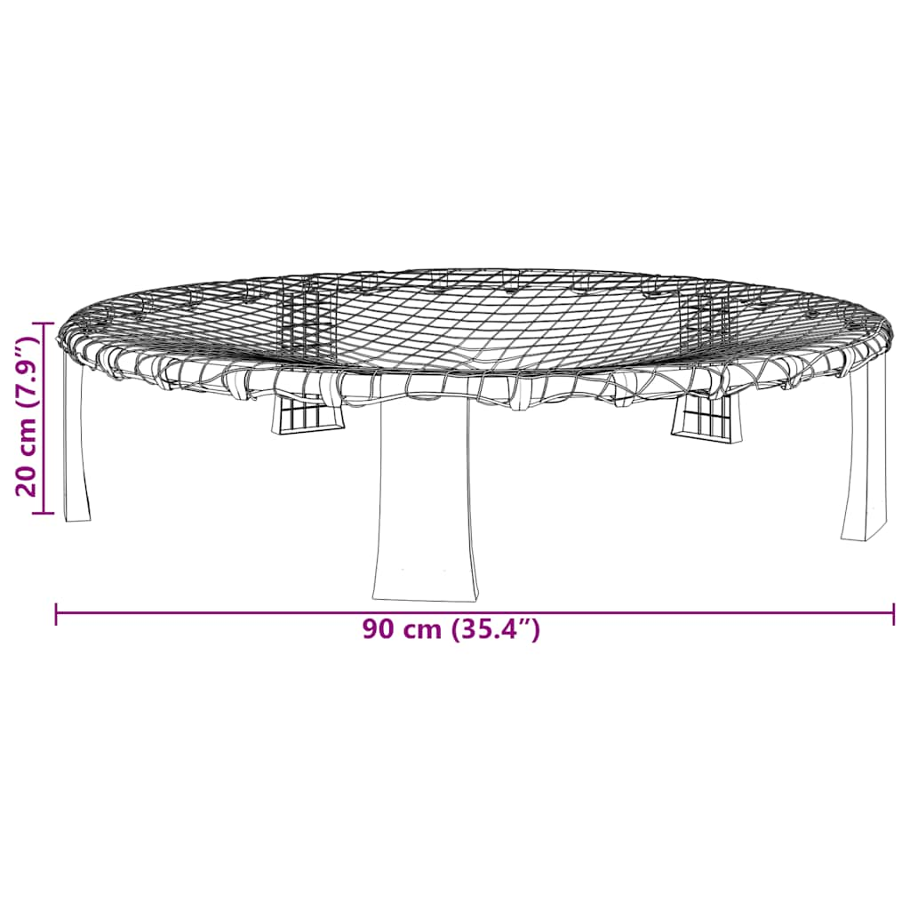 Rundnät set med 3 bollar och extra pump Ø90x20 cm