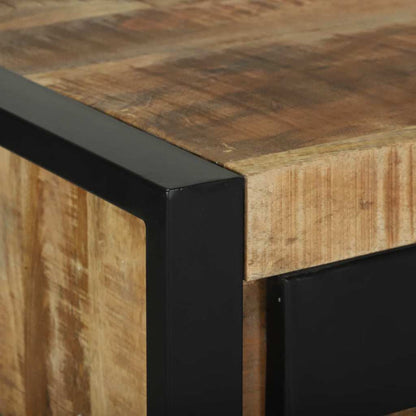 Telefonställ 40x40x80 cm Solid Grovt Mangoträ