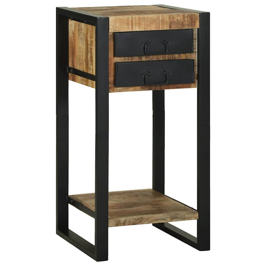 Telefonställ 40x40x80 cm Solid Grovt Mangoträ