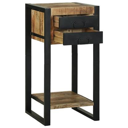Telefonställ 40x40x80 cm Solid Grovt Mangoträ