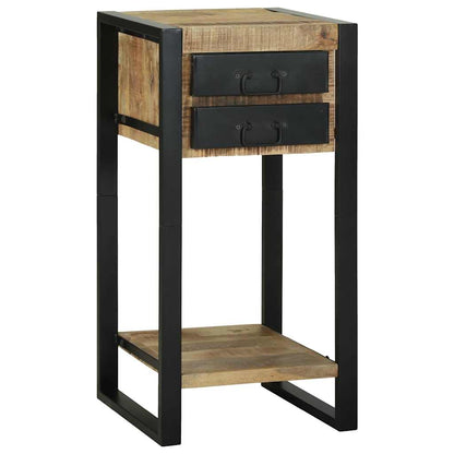 Telefonställ 40x40x80 cm Solid Grovt Mangoträ