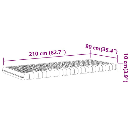 Skummadrass vit 90x210 cm 7-zoner hårdhet 20 ILD