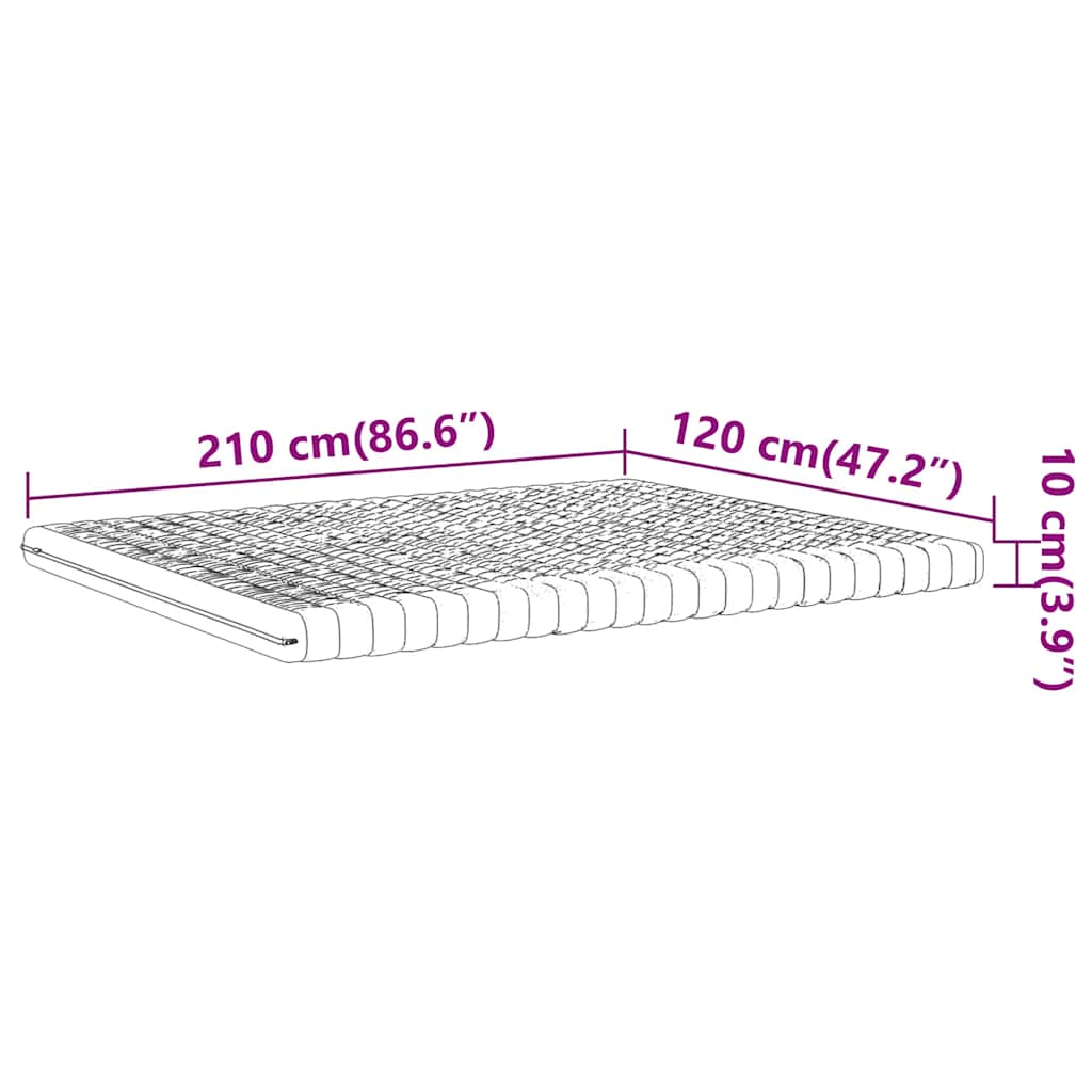 Skummadrass vit 120x210 cm 7-zoner hårdhet 20 ILD