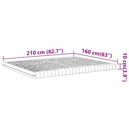 Skummadrass vit 160x210 cm 7-zoner hårdhet 20 ILD