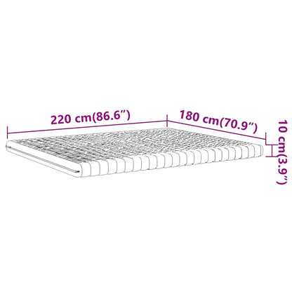 Skummadrass vit 180x220 cm 7-zoner hårdhet 20 ILD