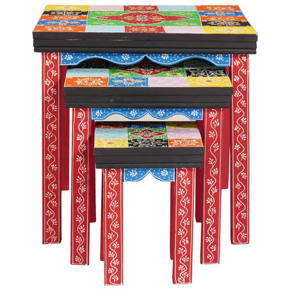 Nesting Tables 3 st Solid Trä Mango