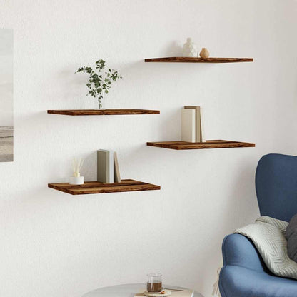 Hyllplan 4 st åldrat trä 40x30x1,5 cm konstruerat trä
