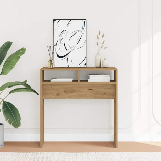 Konsolbord artisan ek 78x30x80 cm konstruerat trä