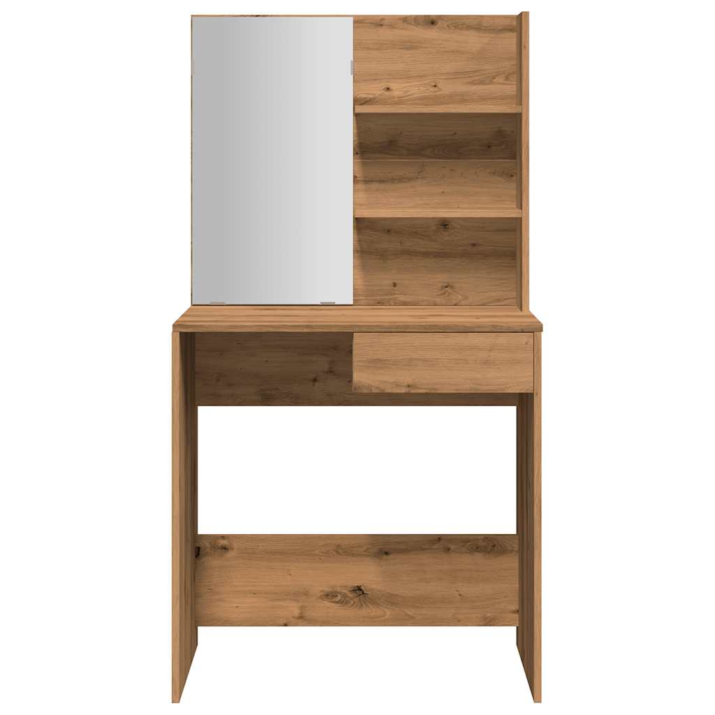 Sminkbord med spegel artisan ek 74,5x40x141 cm