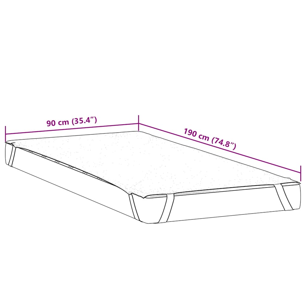 Madrasskydd vit 90x190 cm vattentät