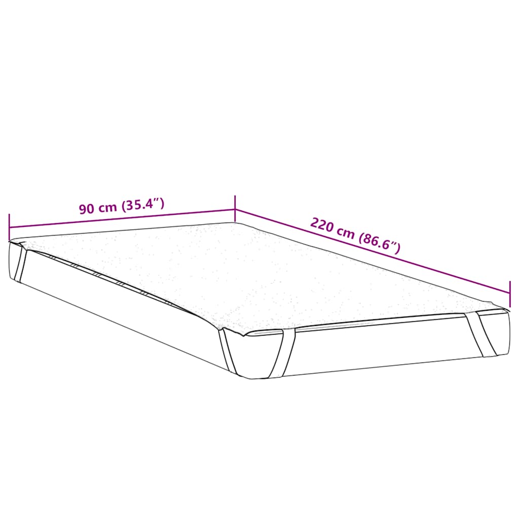 Madrasskydd vit 90x220 cm vattentät