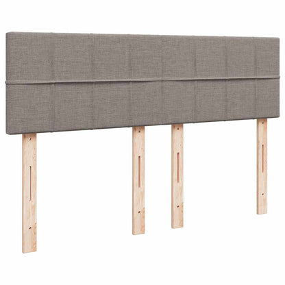 Ottoman säng med madrass och LED-lampor taupe 140x190 cm tyg