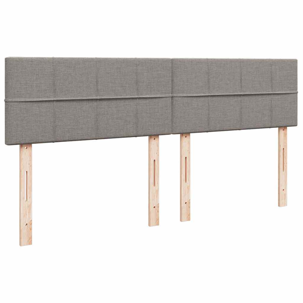 Ottoman sängram med madrass taupe 160x200 cm tyg