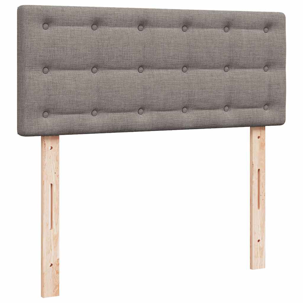 Ottoman sängram med madrass taupe 120x200 cm tyg