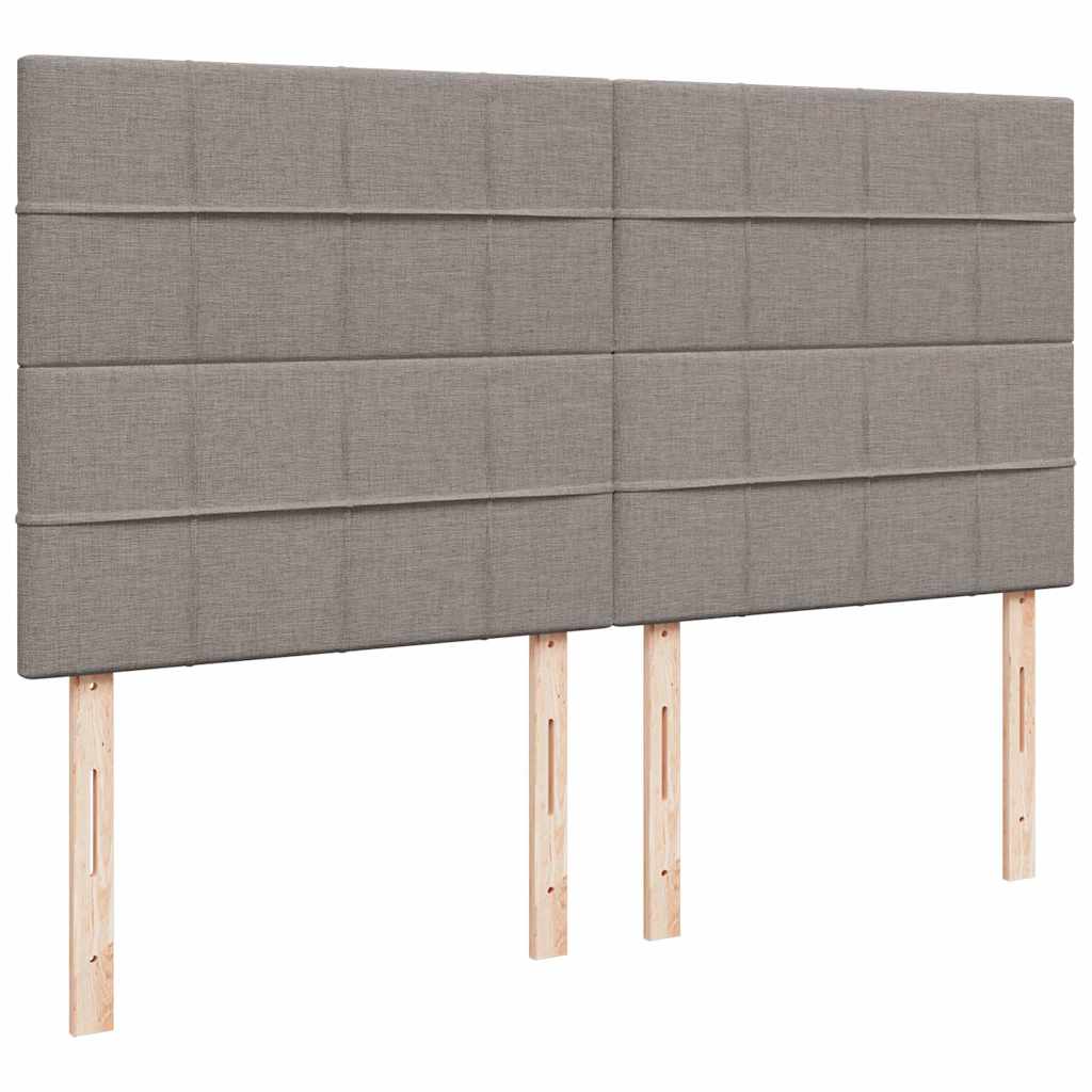 Ottoman sängram med madrass taupe 160x200 cm tyg