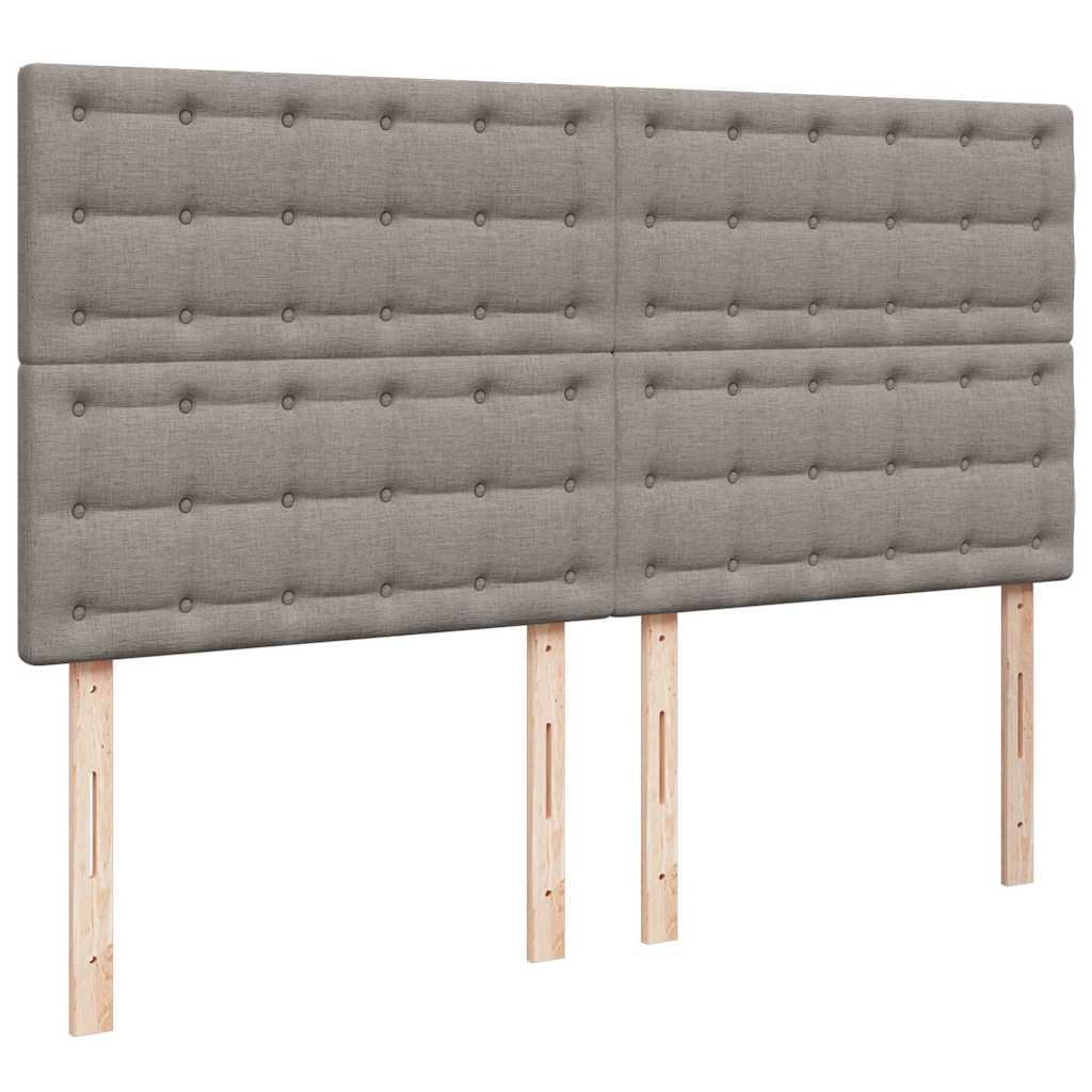 Ottoman sängram med madrass taupe 160x200 cm tyg