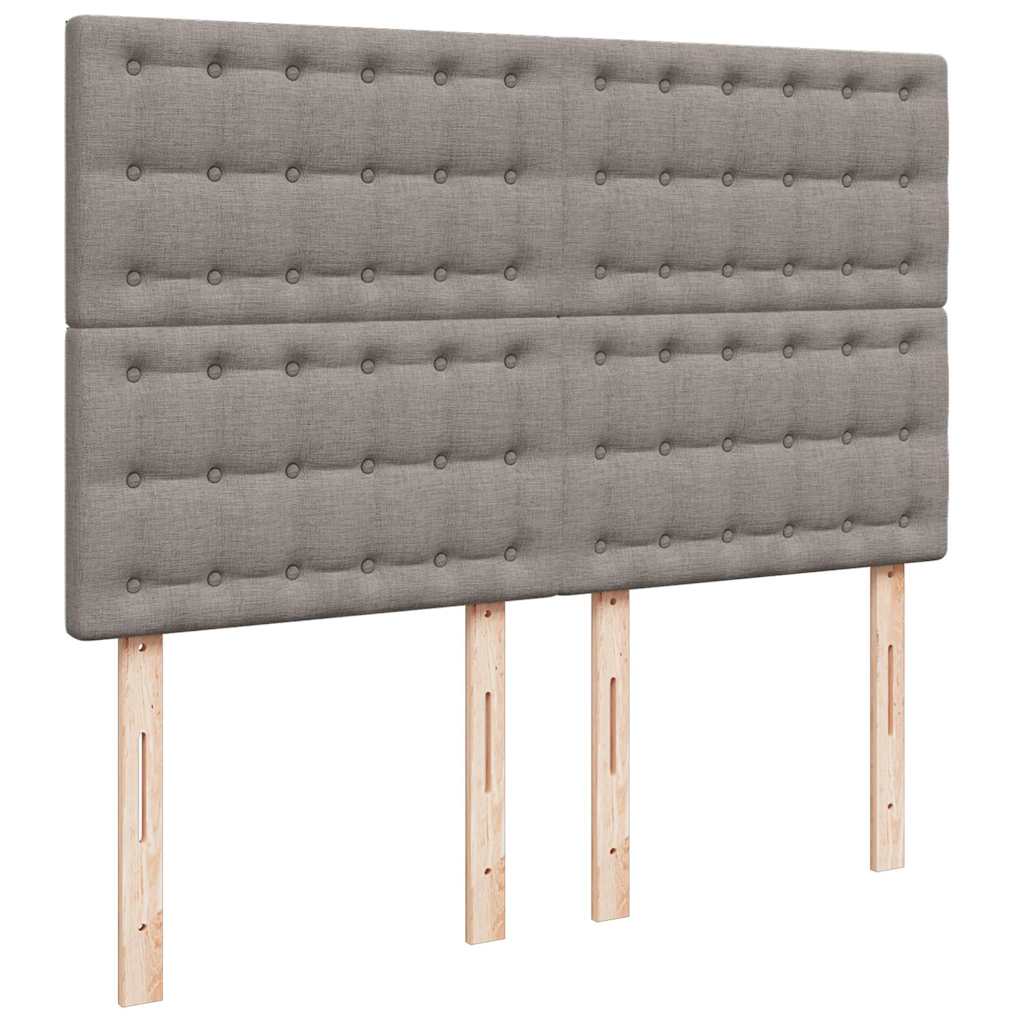 Ottoman sängram med madrass taupe 140x190 cm tyg