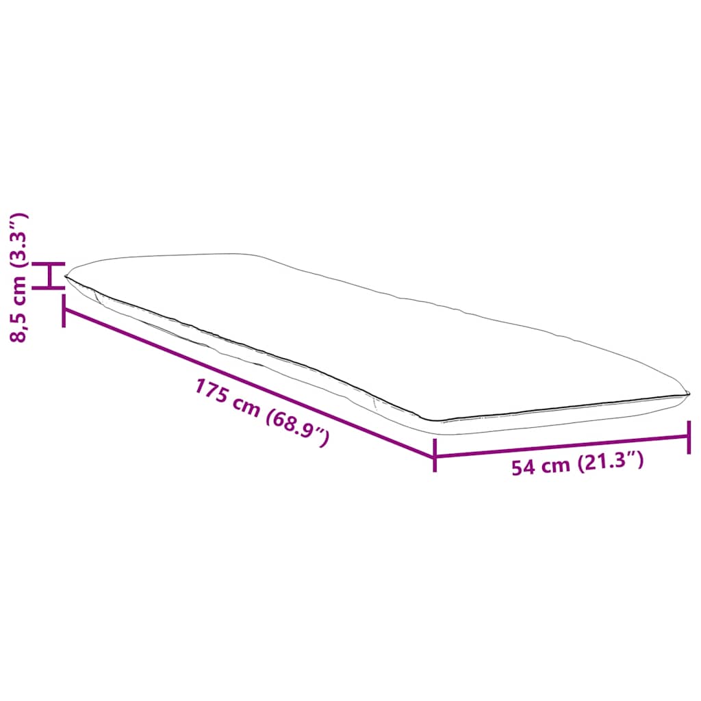 Hopfällbar solstol röd 175x54x8,5 cm oxfordtyg