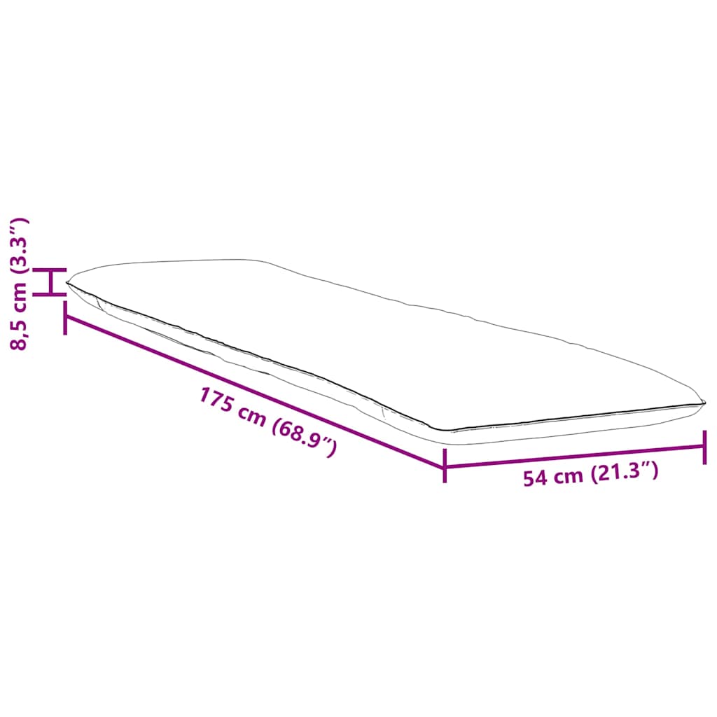 Hopfällbar solstol rosa 175x54x8,5 cm oxfordtyg