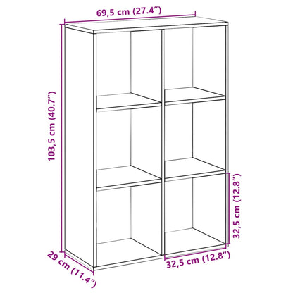 Bokhylla/Rumsavdelare vit 69,5x29x103,5 cm konstruerat trä