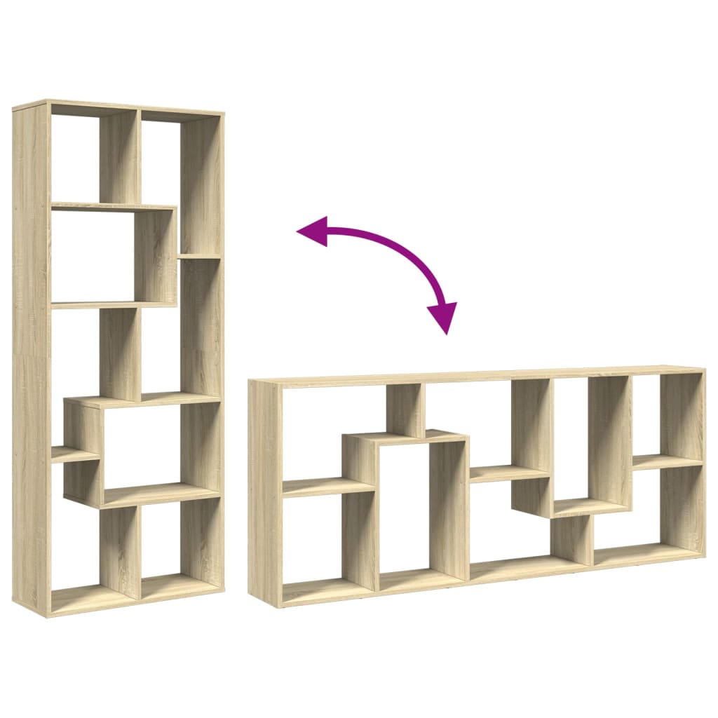 Bokhylla/Rumsavdelare sonoma-ek 67x25x161,5 cm konstruerat trä