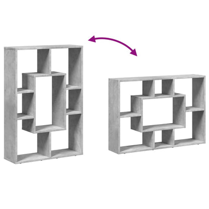 Bokhylla betonggrå 63x20x90 cm konstruerat trä