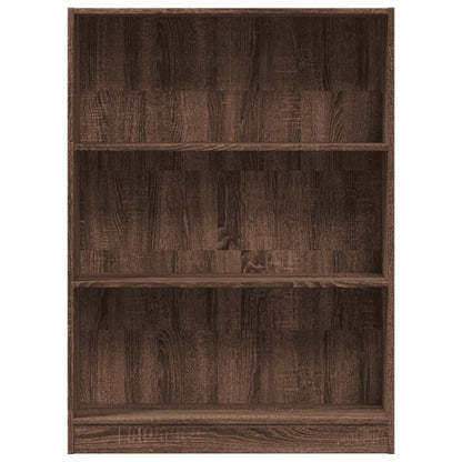 Bokhylla brun ek 80x24x109 cm konstruerat trä