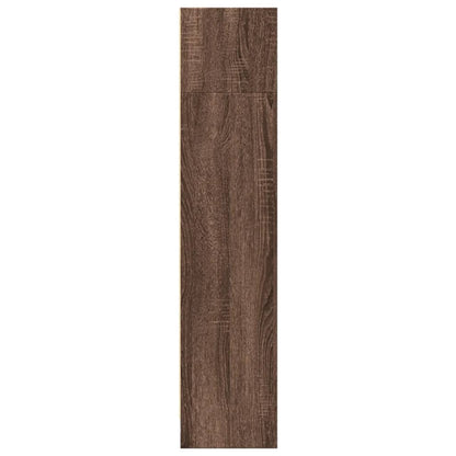 Bokhylla brun ek 80x24x109 cm konstruerat trä