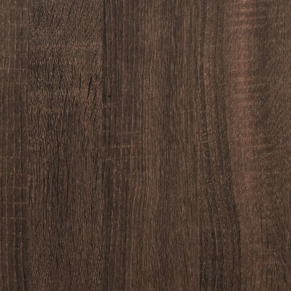 Bokhylla brun ek 80x24x109 cm konstruerat trä