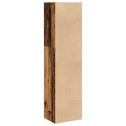 Bokhylla åldrat trä 40x30x152 cm konstruerat trä