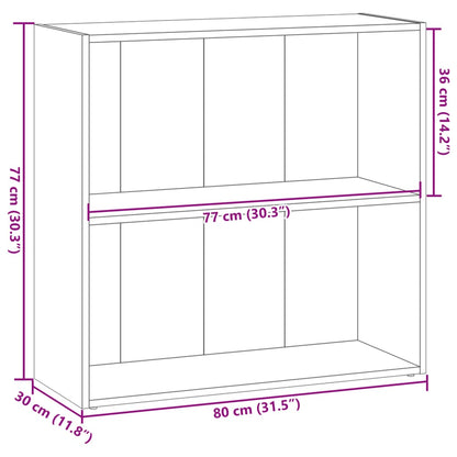 Bokhylla åldrat trä 80x30x77 cm konstruerat trä