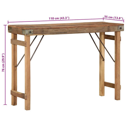 Konsol Bord 110x35x76 cm Massivt Återvunnet Trä